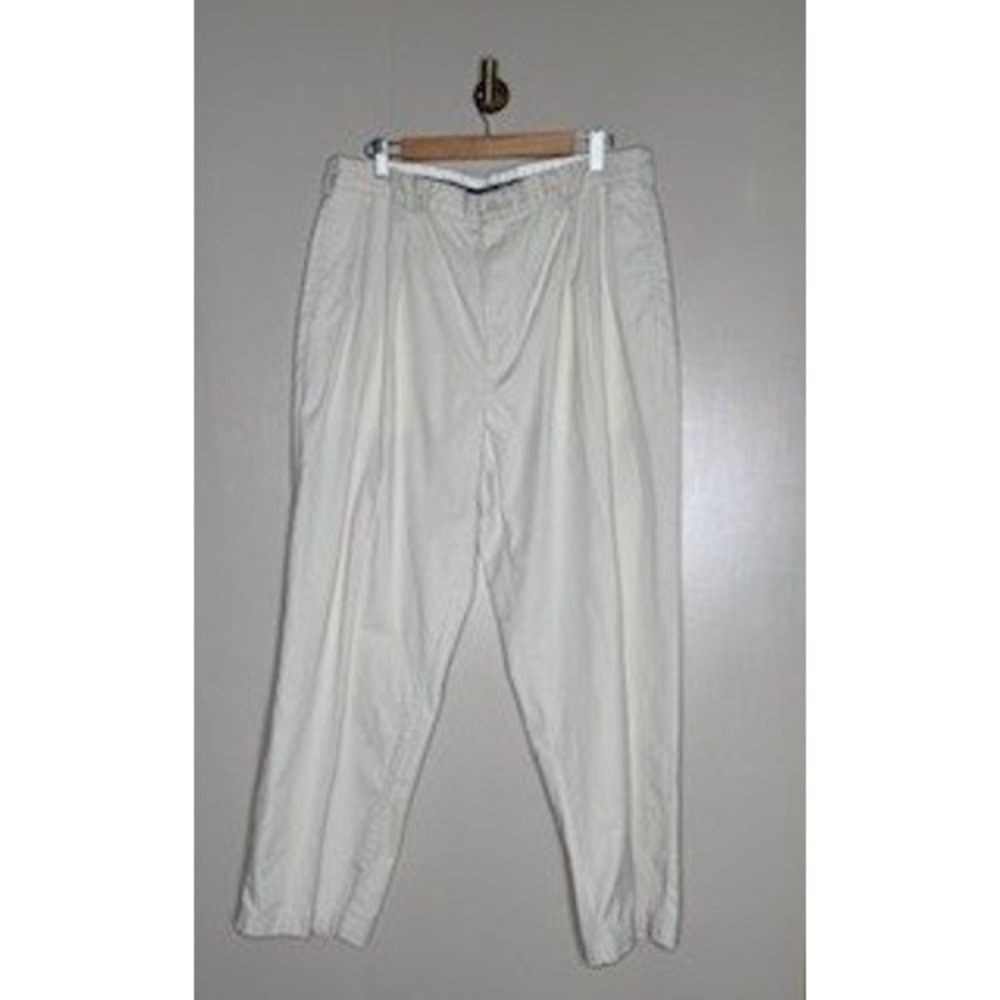 Polo‎ Golf Ralph Lauren Pleated Chino Pants Mens 36x29 Cream Cotton Preppy